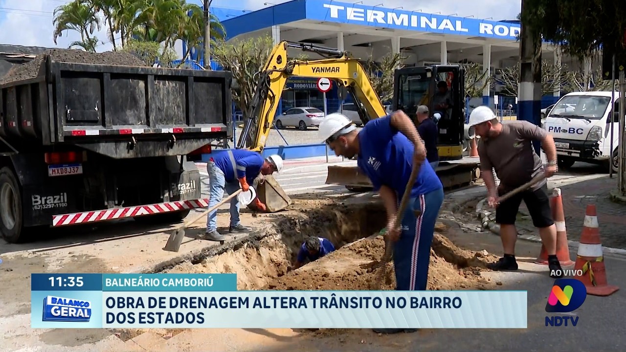 BC tem obra de drenagem que altera trânsito no Bairro dos Estados - QTU Questões do Universo