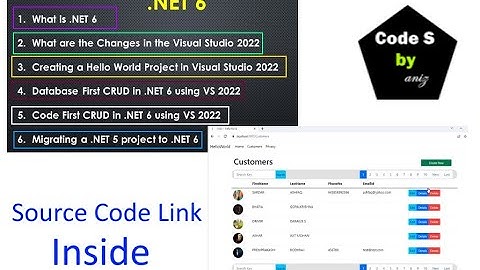 ASP .NET 6 CORE Database First CRUD  with EF Core in MVC using Visual Studio 2022