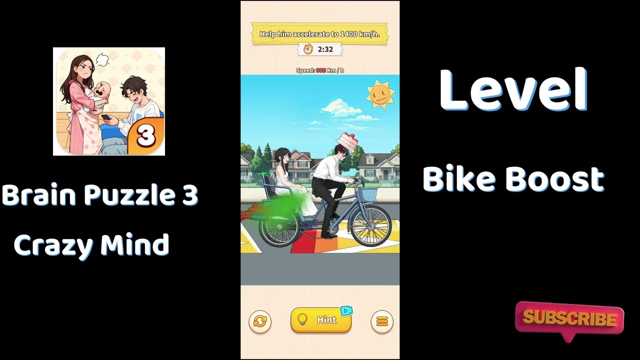 Brain Puzzle 3 Crazy Mind Bike Boost Walkthrough | Solutionguruji