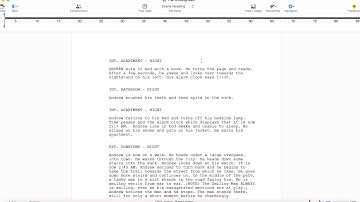 Navigation Menu in Final Draft 11 by Prosser