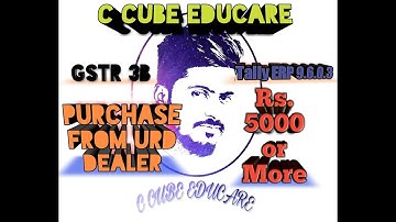 Purchase From URD Reverse Charge on Rs.5000 or more| form GSTR 3B| TALLY ERP 9.6.0.3