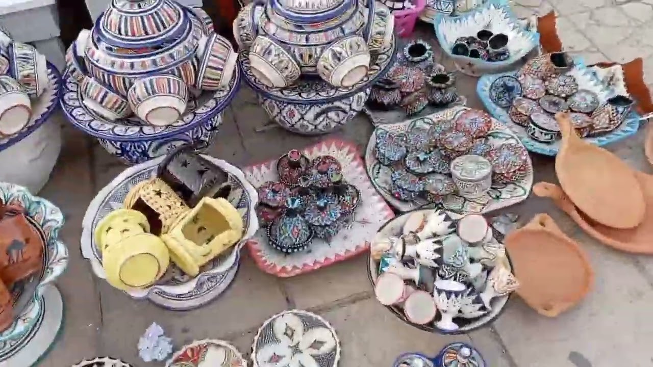 جولة في سوق الفخار بمدينة أسفي🎉🎉