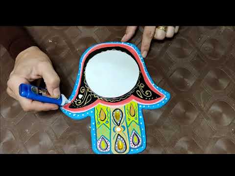رسم كف من الفن الشعبى خمسه وخميسه مفيش أجمل وابسط من الفن الشعبى Folk Art 