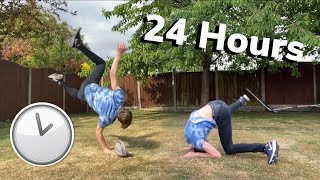 Learning How To Backflip In 24 Hours!!