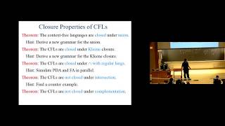 Theory of Computation (CS3102), Lecture 11, Professor Gabriel Robins, Spring 2018 (Panopto)