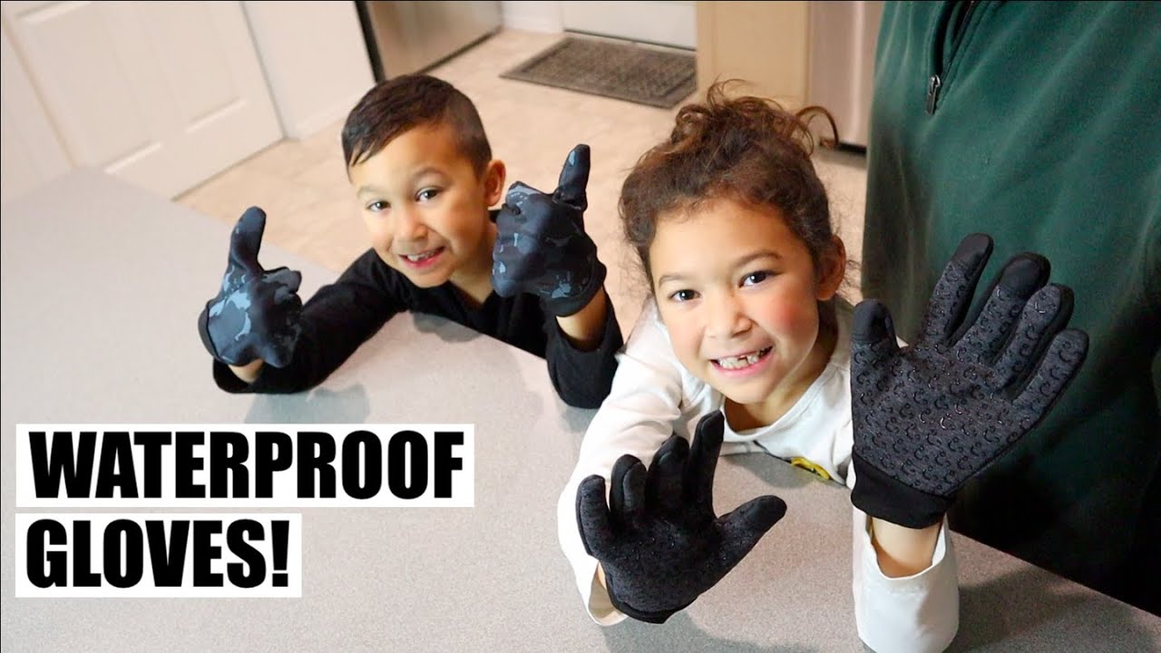 AOTOW Kinder Winter Handschuhe | Touchscreen Fähig & Anti-Rutsch | Warme Fahrradhandschuhe Für Jungen & Mädchen