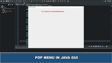 Java GUI Tutorial #49 - Making A Popup Menu in Java GUI