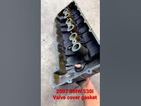 Bmw 530i valve cover gasket - YouTube