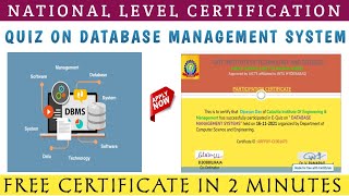 Database Management Systems Quiz | DBMS Interview Questions and Answers | MCQ On DBMS | DBMS QUIZ screenshot 1