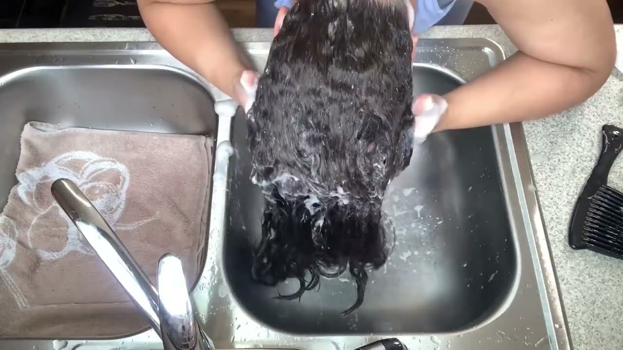 Washing my Hair (Round 15) ASMR Sounds Sudsy Hair Wash