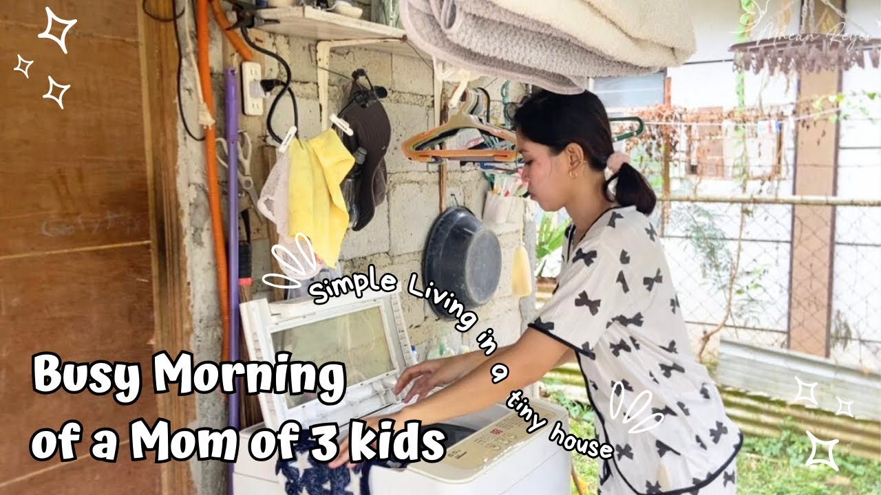 Суетливое утро в моем крошечном доме 🏡 Стирка • Мотивация для ведения домашнего хозяйства ✨ Мама ...