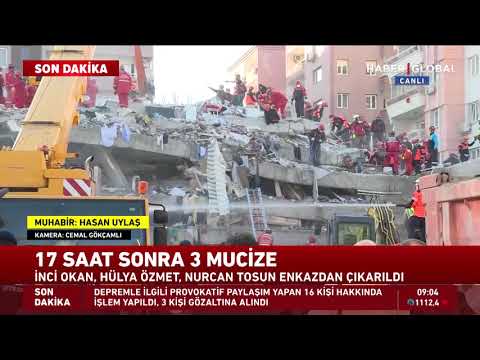 İzmir'de 17 Saat Sonra Mucize! 3 Vatandaş Enkaz Altından Çıkarıldı