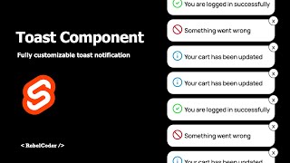Svelte Toast Notification |  Svelte beginner project