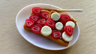 [ASMR] MINIVERSE DINER 1 - Strawberry Toast DIY