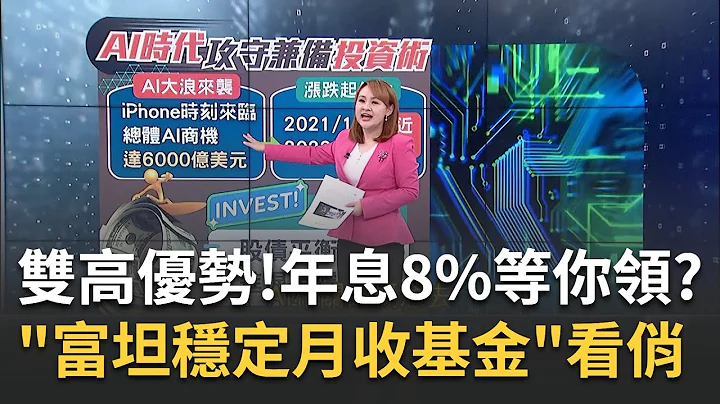 年息8%等你領?  穩定月收益基金用這招 低波動風險參與科技股?雙高優勢!富坦穩定月收益基金擁高股利.高債息 攻守兼備抗跌?｜王志郁 主持｜20230925｜Catch大錢潮 feat.朱岳中 - 天天要聞