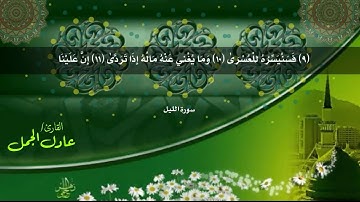 سورة الليل بصوت القارئ/عادل الجمل ... the night