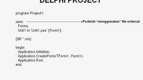DELPHI : panduan pemrograman - DELPHI BASIC