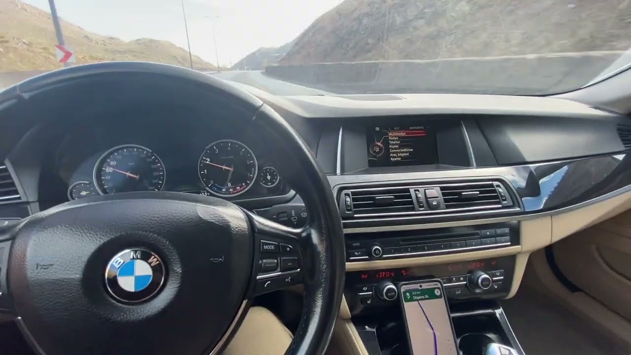 BMW 5.20 i ile yol sohbetleri. Organize trafiği, lastik çeşitleri ve yol durumu. Hepsini konuştuk. 