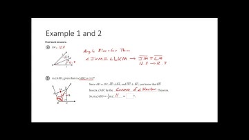 Geometry 8.2 Angle Bisectors of Triangles