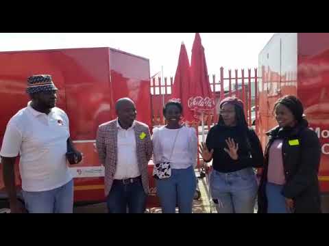Coca-Cola Beverages SA CSI Specialist, Nombuzo Moiloa thanking the Limpopo Bizniz In A Box winners.