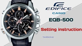Casio Edifice EQB-500 setting instructions - Module No 5419.