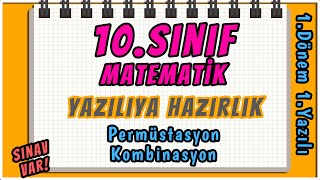 10 Sınıf Matematik Permüstasyon Kombinasyon 1 Dönem 1 Yazılıya Hazırlık 2 Bölüm Inavvar