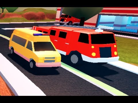 Ambulance Vs Fire Truck Race Roblox Jailbreak Youtube