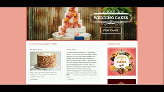 Cake Shop Management System | PHP and MySQL Project Source Code | PHP MySQL CRUD Project
