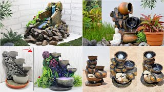 Amazing Top 4 Homemade Indoor Tabletop Waterfall Fountains | DIY Cement Concrete Indoor Waterfalls