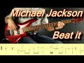 Michael Jackson - Beat It (bass lesson with tabs)