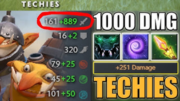 1000 Right Click Damage Techies [Atrophy Aura + 25 LVL Talent] Dota 2 Ability Draft
