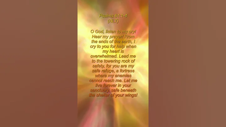 Psalms 61:1-4 (NLT), Inspiring Scripture
