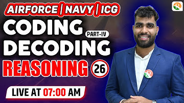 Coding Decoding-4 | Airforce Reasoning Classes |Airforce y group Reasoning 2024 |Airforce Reasoning