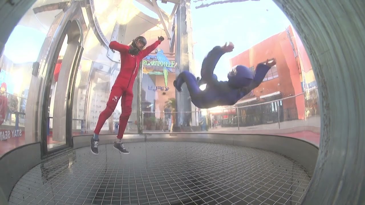 Instructor and Student indoor skydiving commentary