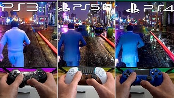 GTA 5-  PS3 vs. PS4 vs. PS5 Pro Version | POV Side By Side Comparison