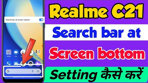 Realme C21 me Home Screen par Google Search bar kaise add kare |Realme Search bar at screen bottom