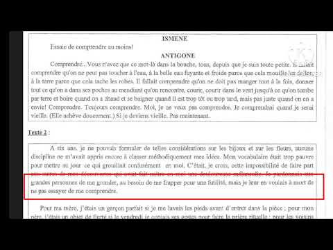 1bac correction de l' examen régional Antigone et la boîte à merveilles تصحيح نموذج الإمتحان الجهوي