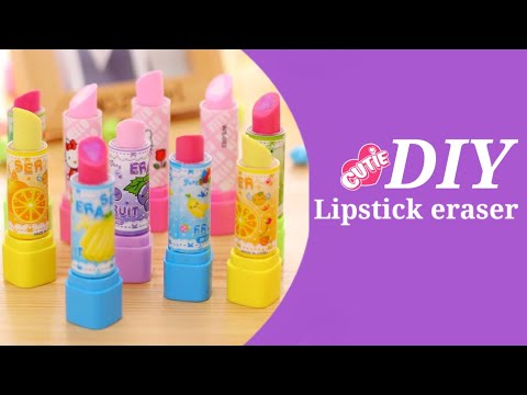 How to make cute lipstick eraser at home / Diy lipstick eraser/ lipistic eraser /Homemade  #shorts