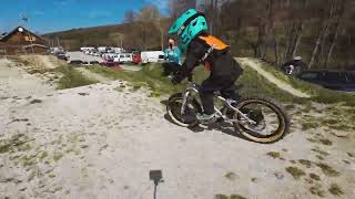 Dirt Line - Bikepark Kalnica - 3 yrs old on Early rider Helion 16”