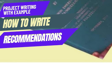 Recommendation of the Study with example #HowToWriteRecommendationOfTheStudy
