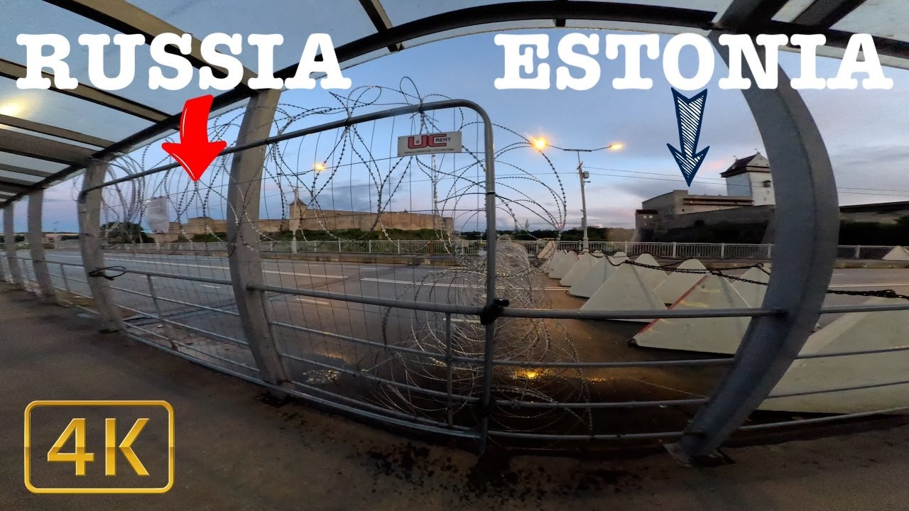 CROSSING THE EU BORDER WITH RUSSIA IN 2024! NARVA IVANGOROD BORDER CROSSING BY FOOT