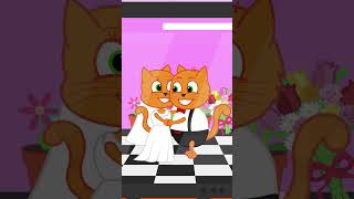 Wedding Video 💒💒💒 Cats Family Cartoon for Kids #animation #cartoon #catsfamily #shorts