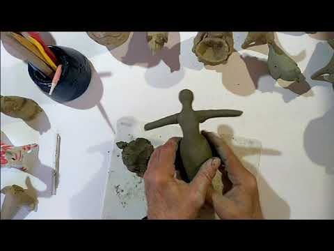 Видео: Урок скульптуры. Дымковская игрушка. Барыня