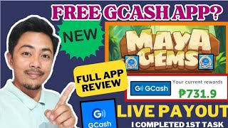 CASHOUT ₱731 GCASH: MAYA GEMS APP REVIEW | FREE TO PLAY | 1ST TASK COMPLETED | LEGIT OR FAKE? screenshot 1