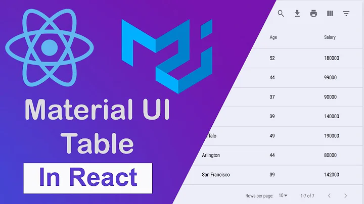 1. Material UI ( Material Table ) Table in React
