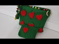 Polyester Makrome İple Çilekli Tığ İşi Çanta Yapımı - DIY Crochet Bag