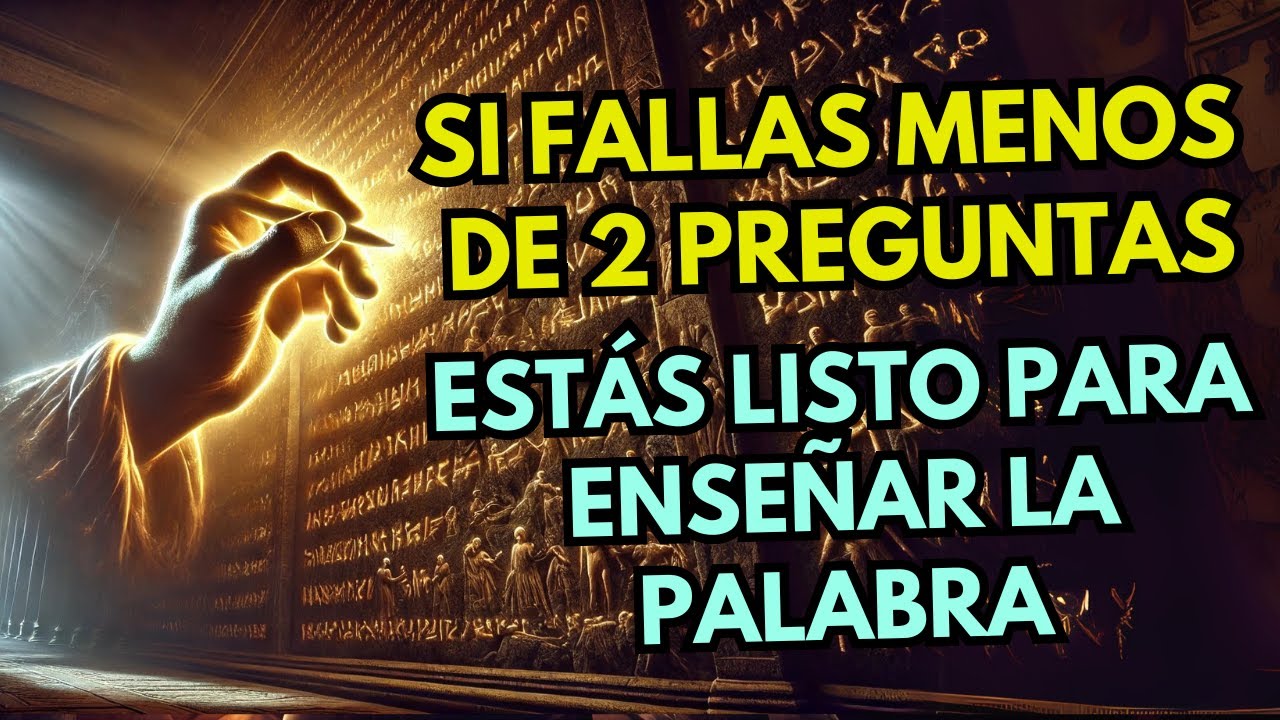 📖 Si Fallas Menos de 2, Estás Listo para Enseñar la Palabra ¿Puedes Superar Este Reto Bíblico? 🔥🕊️