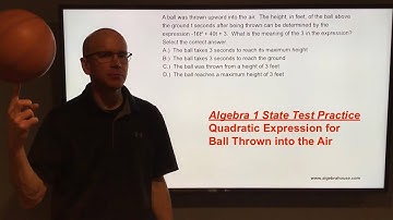 Quadratic Expression for Ball Thrown Into the Air
