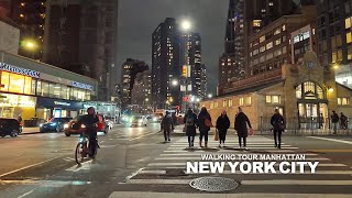 NEW YORK CITY - Manhattan Winter Season, Upper West Side, Broadway, 76th Street, Columbus Avenue, 4K