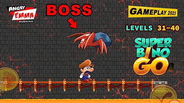Super Bino Go - Levels 31-40 + BOSS (Gameplay 2023)
